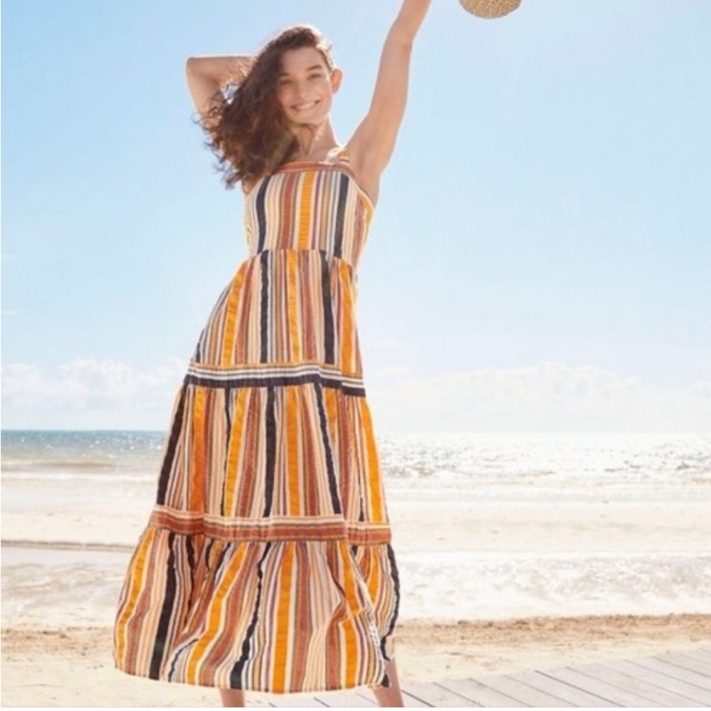 LOFT Riviera Tiered Maxi Dress